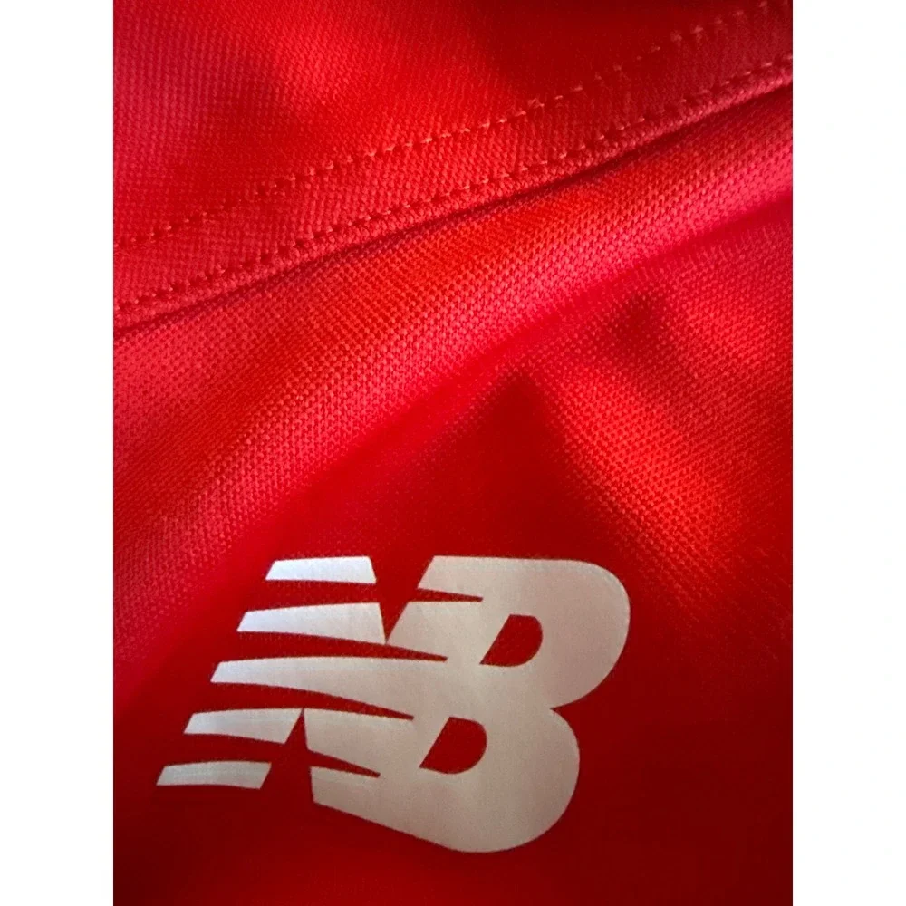 Boys New Balance Track Jacket Full‎ Zip Red Athletic Sportswear Zipper Pockets